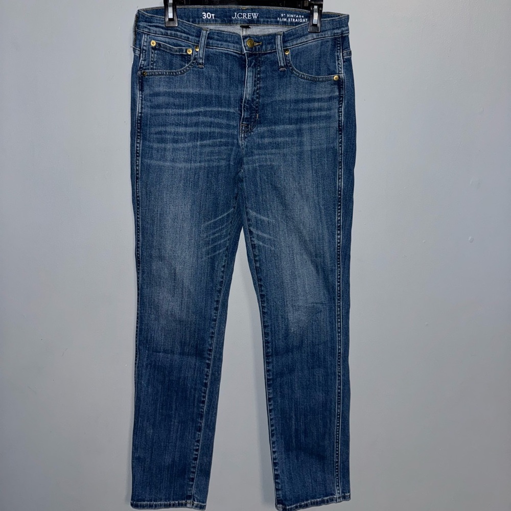 J. Crew 30T 9” Vintage Slim Straight Jeans